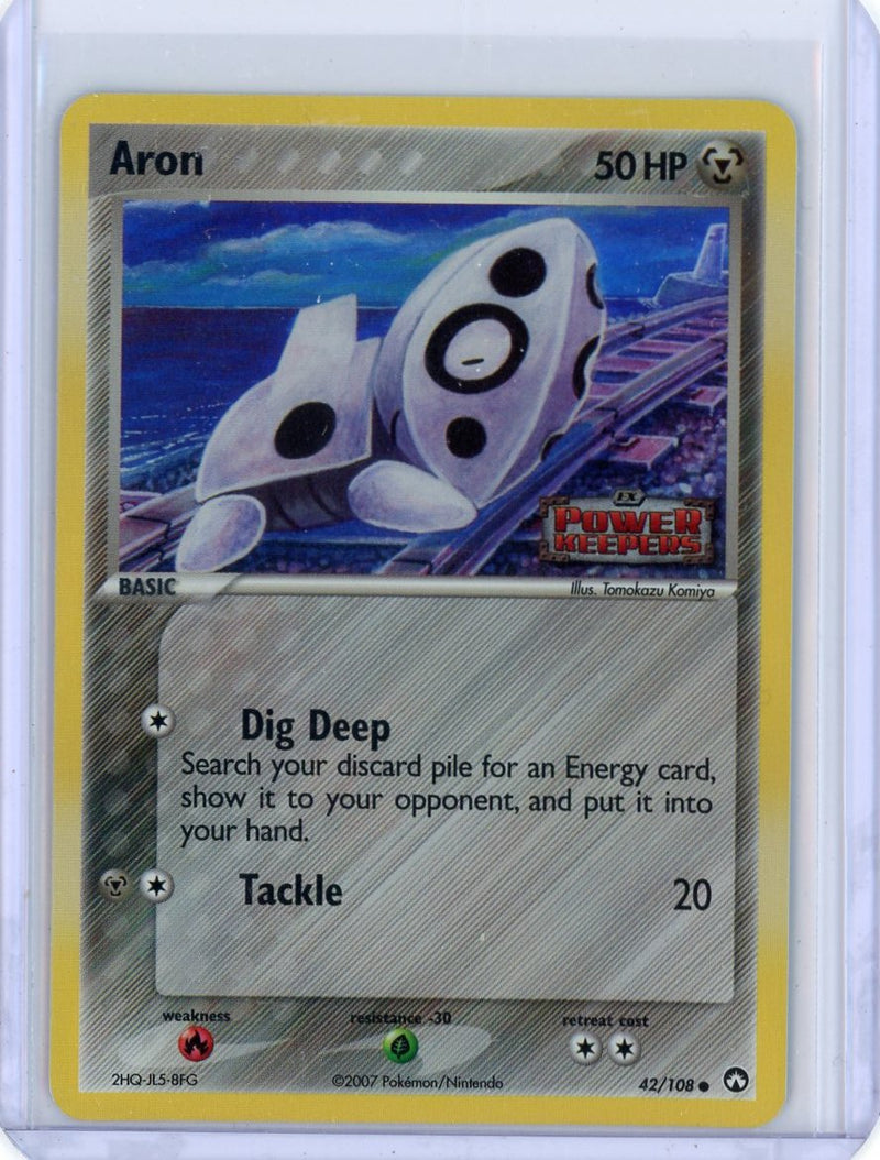 Aron 2007 Pokemon EX Power Keepers holo 42/108