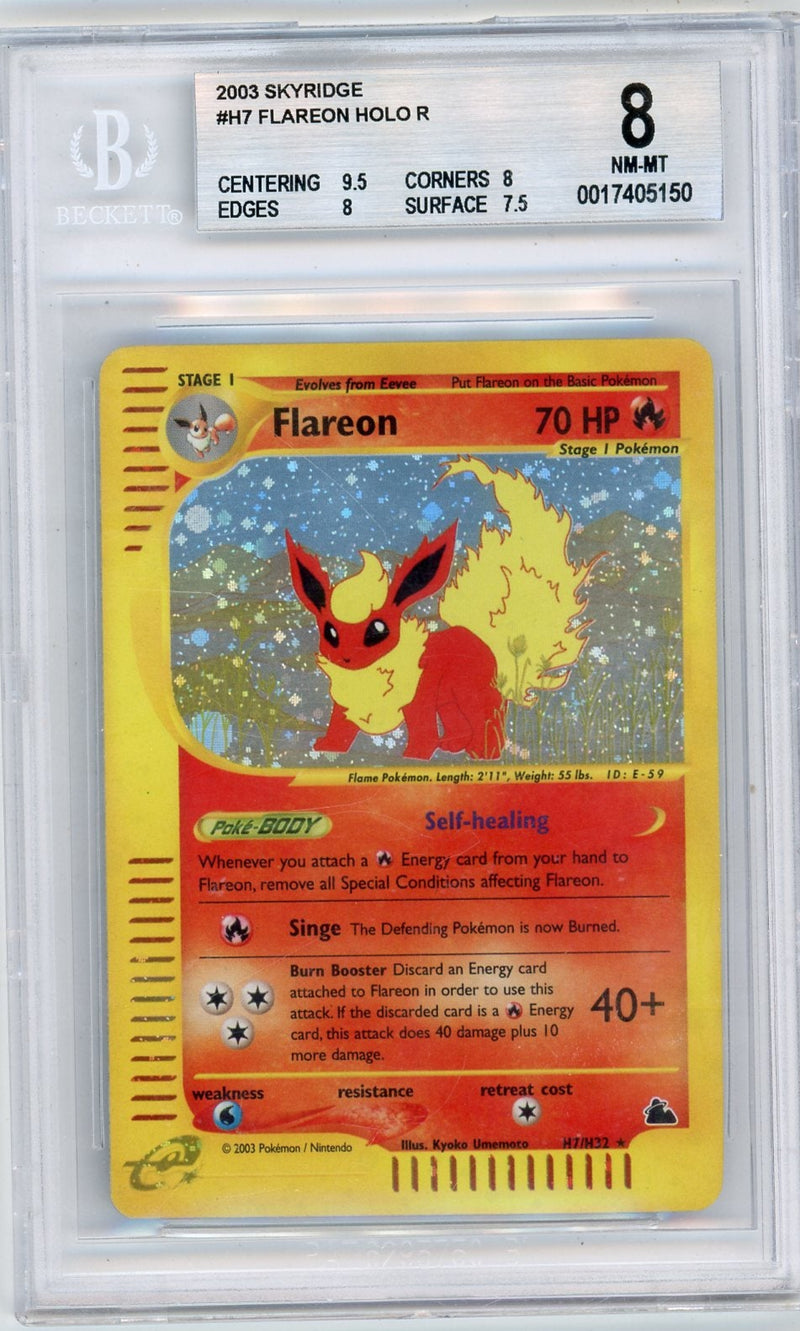 Flareon Pokémon Skyridge Holo 