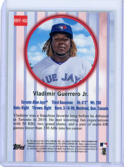 Vladimir Guerrero Jr. 2019 Bowman's Best Franchise Favorites refractor rookie card