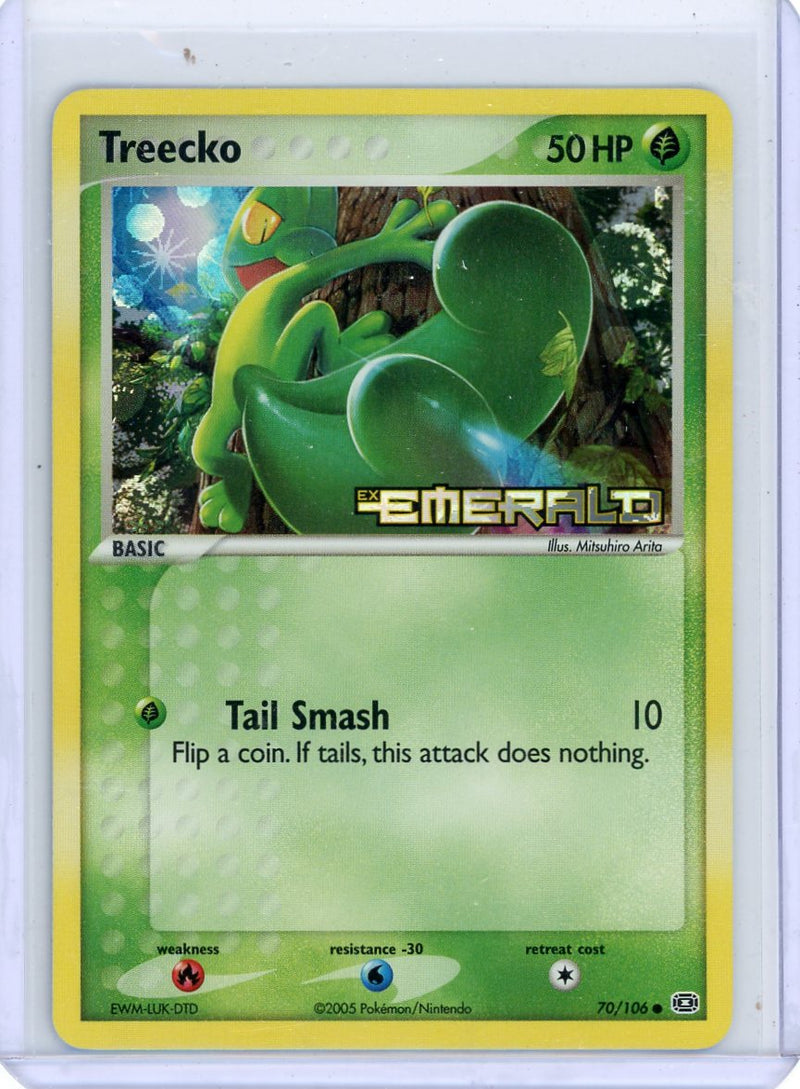 Treecko 2005 Pokemon EX Emerald reverse holo 70/106