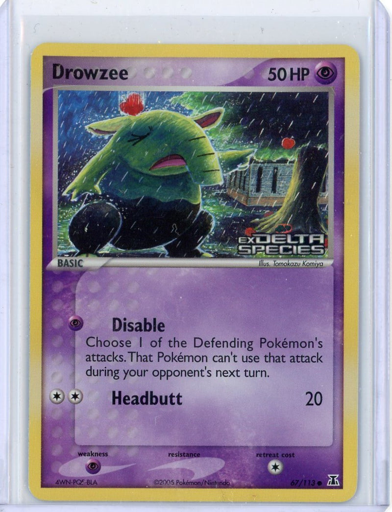 Drowzee 2005 Pokemon EX Delta Species holo 67/113