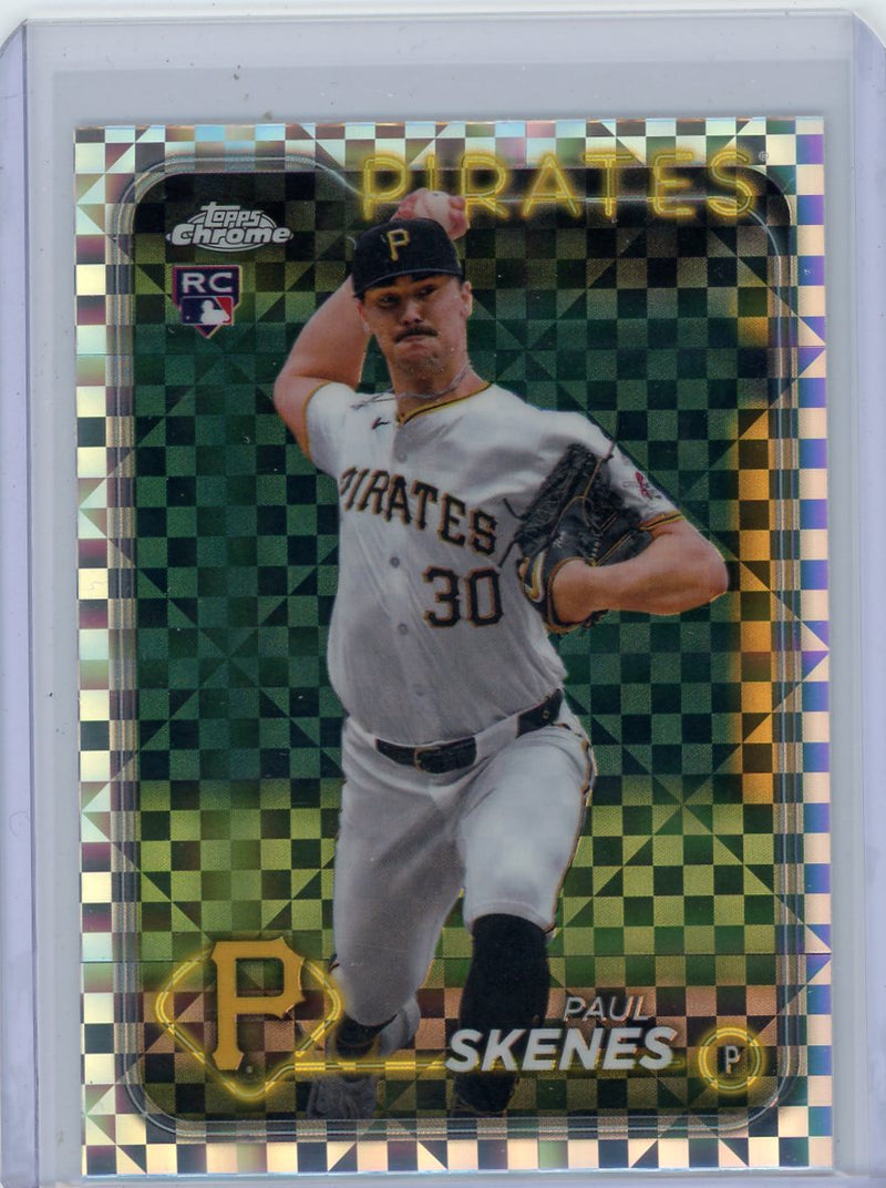 Paul Skenes 2024 Topps Chrome Baseball X-Fractor Rookie