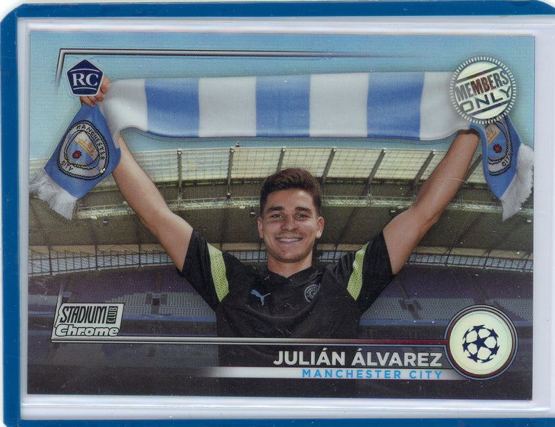 Julian Alvarez 2023 Topps Stadium Club Chrome Members Only ref. rookie card