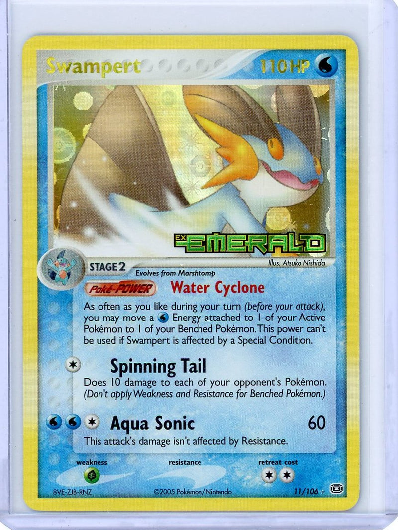 Swampert 2005 Pokemon EX Emerald rare Reverse holo 11/106