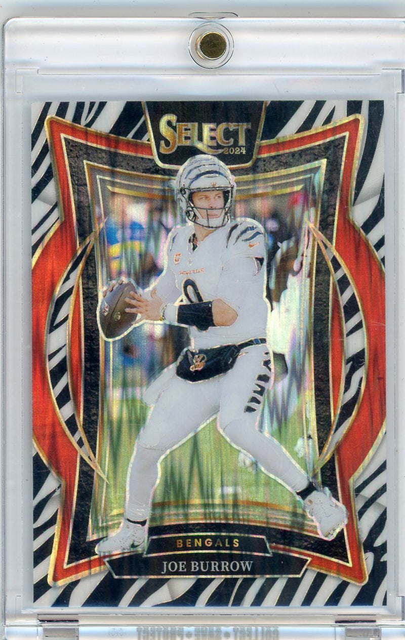 Joe Burrow 2024 Panini Select Zebra prizm sp