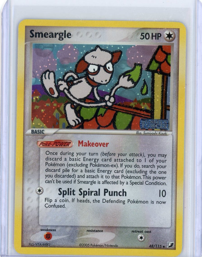 Smeargle 2005 Pokemon EX Unseen Forces Reverse holo 48/115