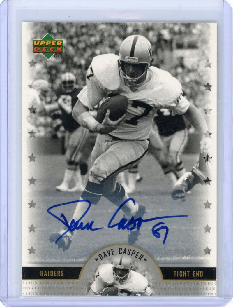 Dave Casper 2005 Upper Deck NFL Legends autograph