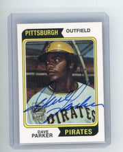 Dave Parker 2001 Topps Archives '74 Reprint Certified Autograph Issue