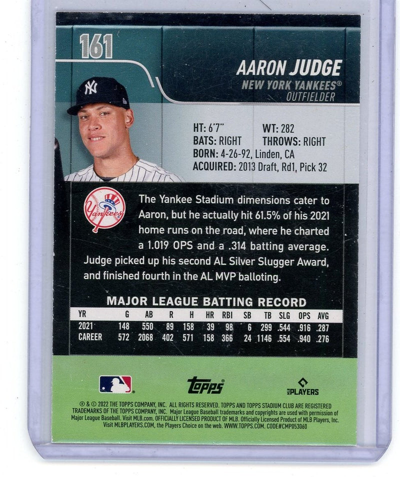 Aaron Judge 2022 Topps Stadium Club sepia