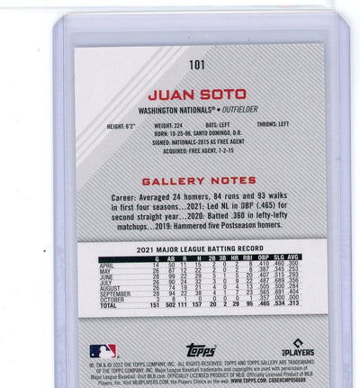 Juan Soto 2019 Topps Gallery Printer Proof