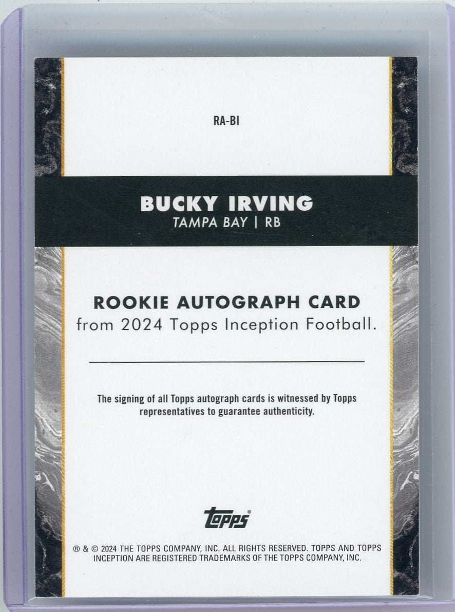 Bucky Irving 2024 Topps Inception Auto RC #'d 125/150