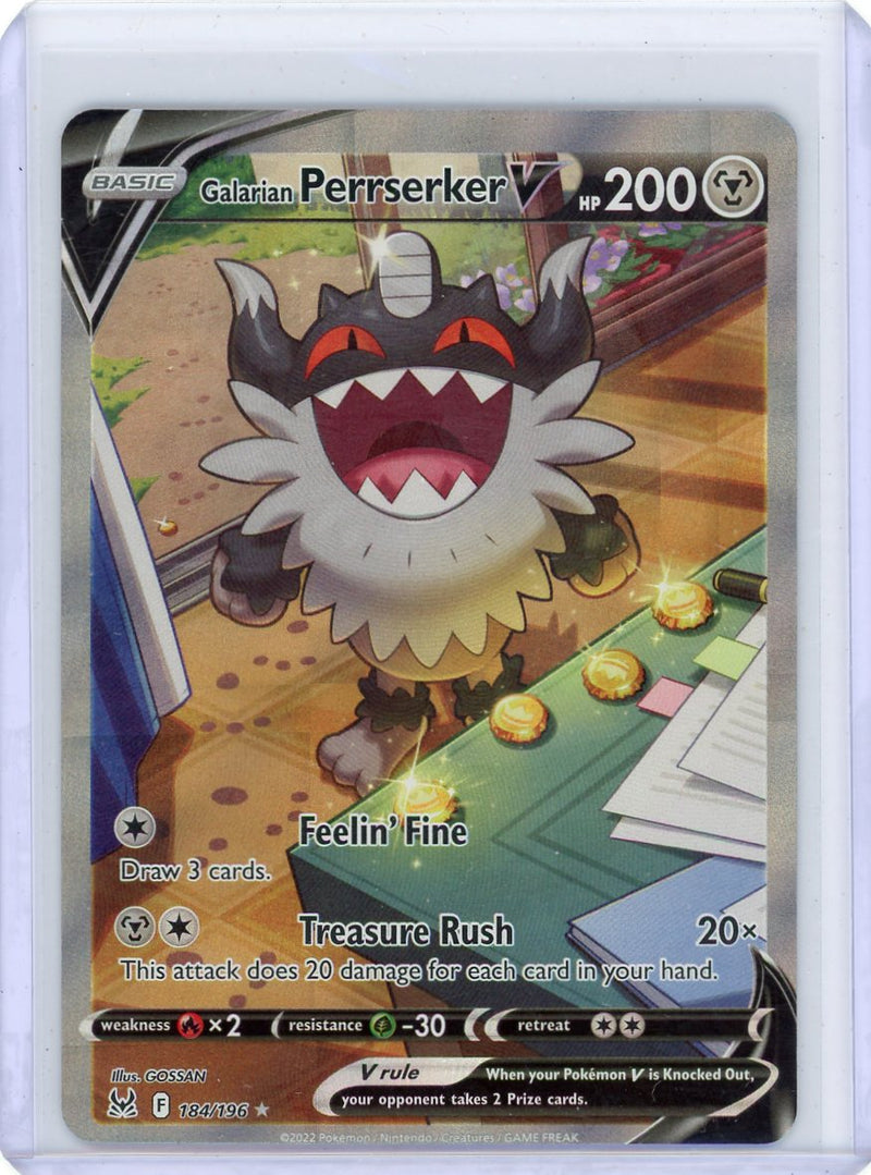 Galarian Perrserker V Pokémon Lost Origin Alternate Full-Art 
