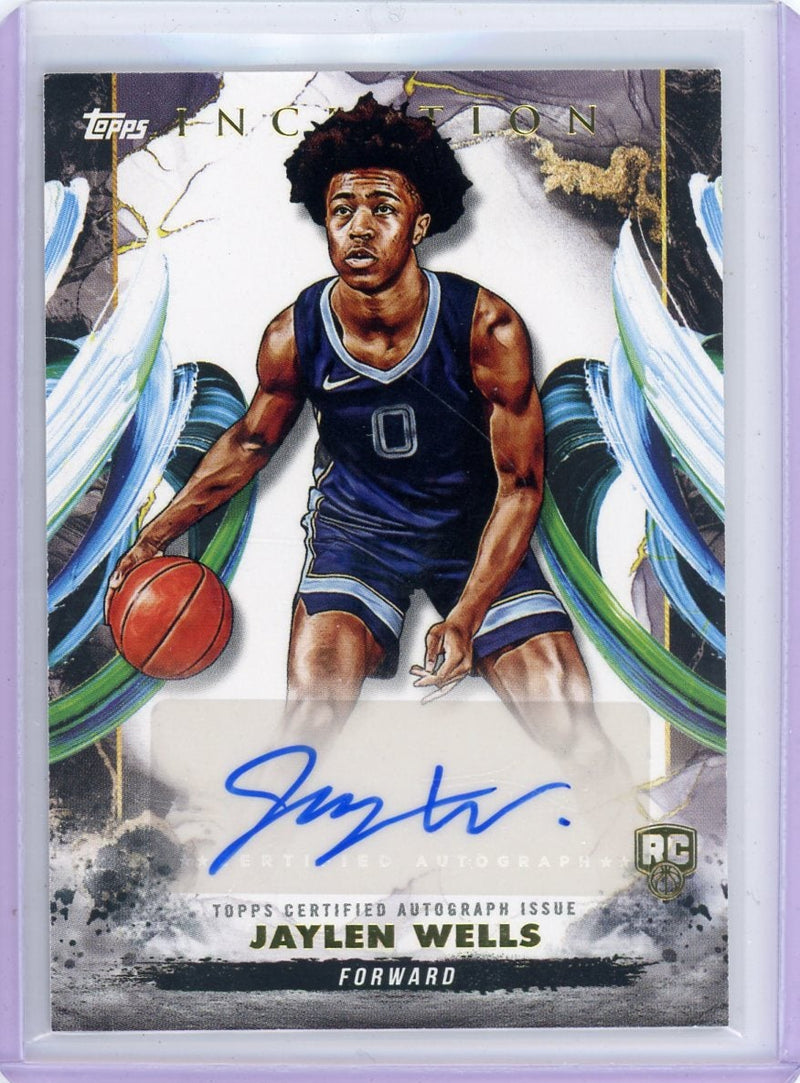 Jaylen Wells 2024-25 Topps Inception autograph rookie card