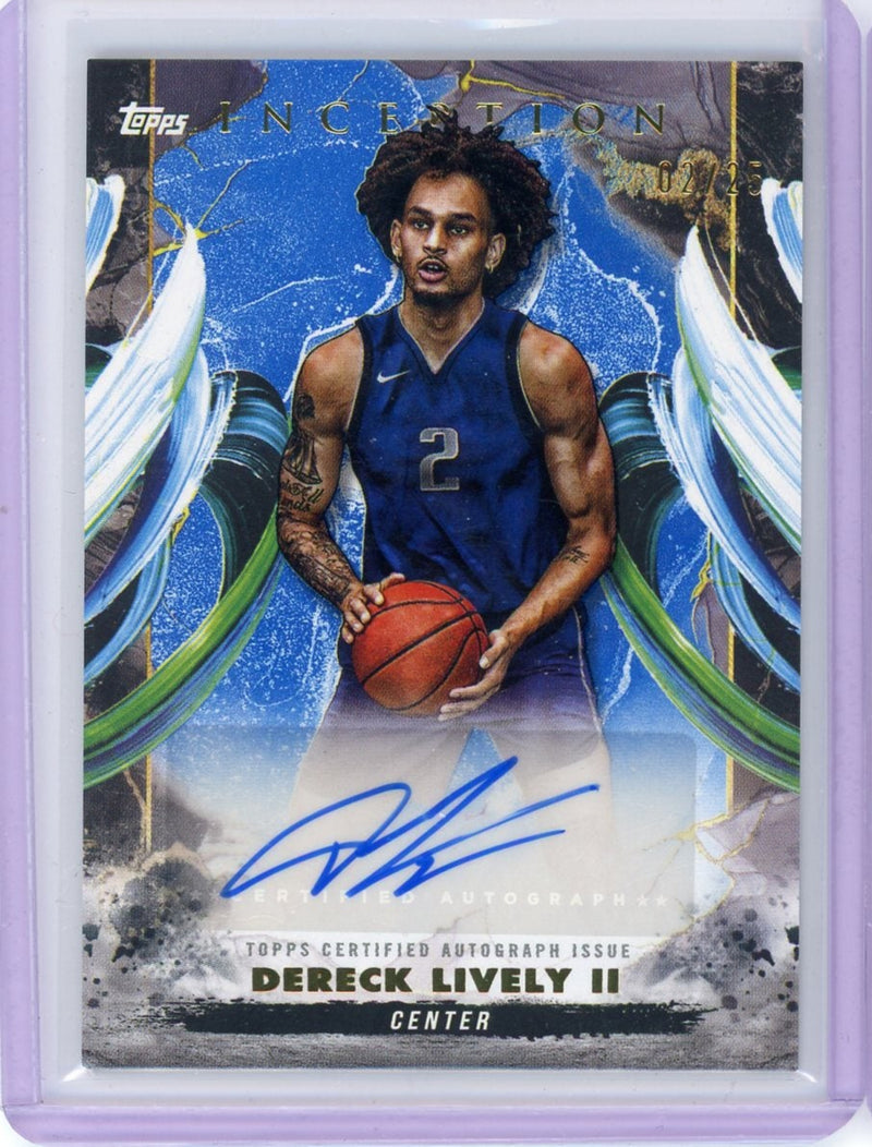 Dereck Lively II 2024-25 Topps Inception autograph blue 