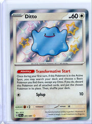 Ditto Pokémon Paldean Fates Baby Shiny #201/091