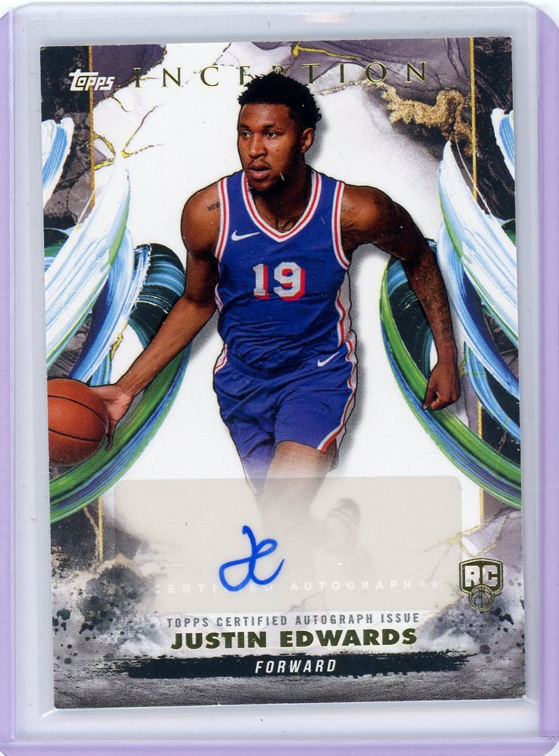 Justin Edwards 2024-25 Topps Inception autograph rookie card