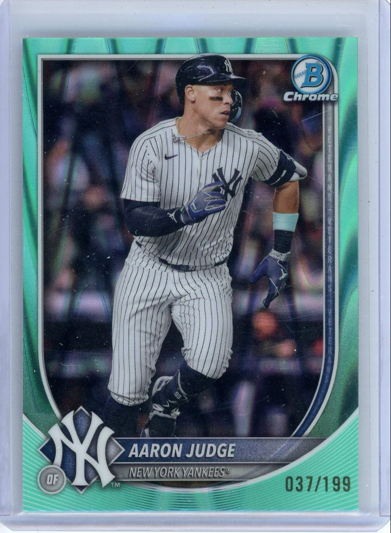 Aaron Judge 2025 Bowman Chrome aqua raywave ref. 