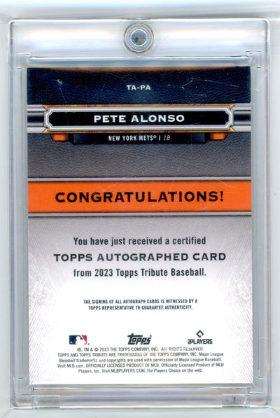 Pete Alonso 2023 Topps Tribute Autograph #'d 102/175