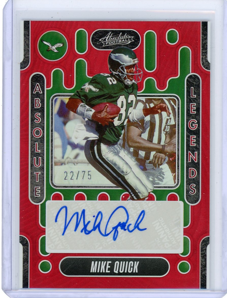 Mike Quick 2024 Panini Absolute Legends autograph red #'d 22/75