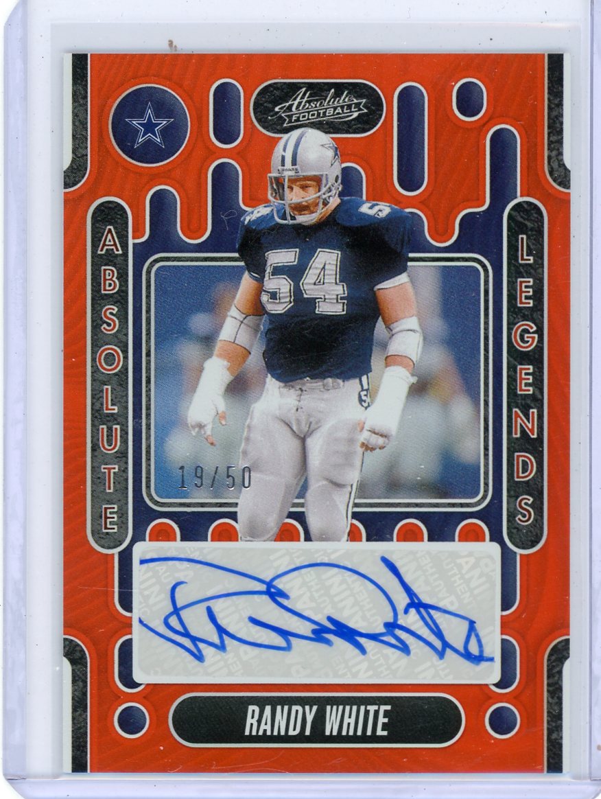 Randy White 2024 Panini Absolute Legends autograph orange #'d 19/50