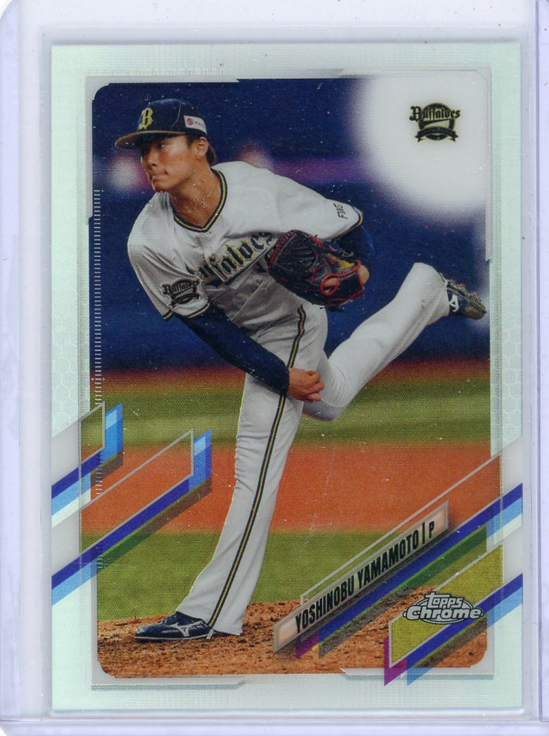 Yoshinobu Yamamoto 2021 Topps Chrome refractor