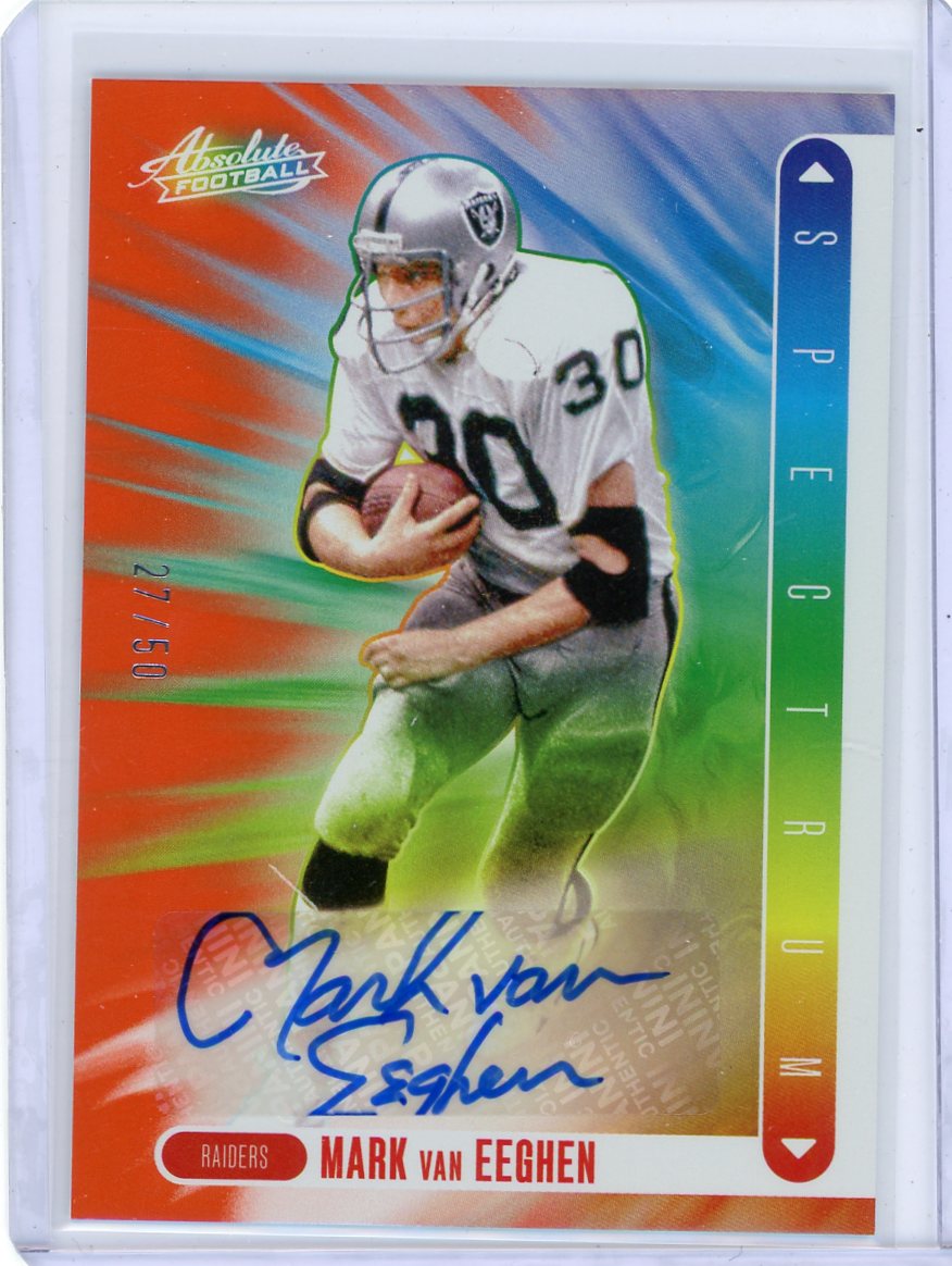 Mark Van Eeghen 2024 Panini Absolute Spectrum autograph orange #'d 27/50