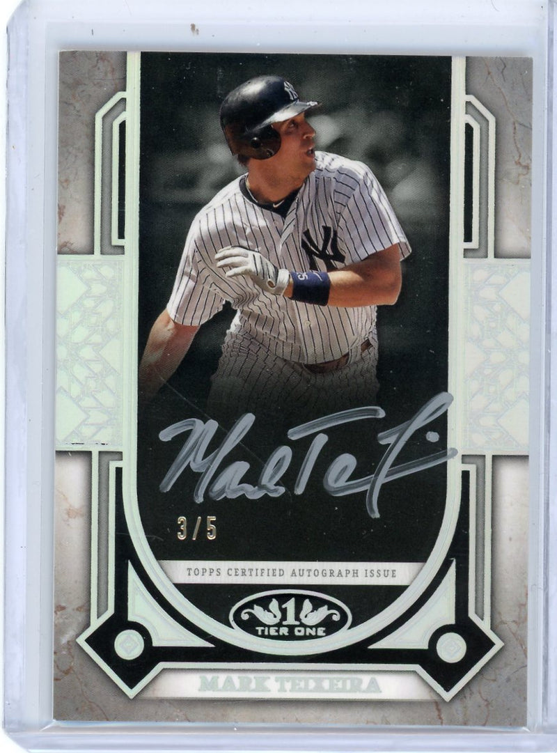 Mark Teixeira 2024 Topps Tier One Silver Autograph 