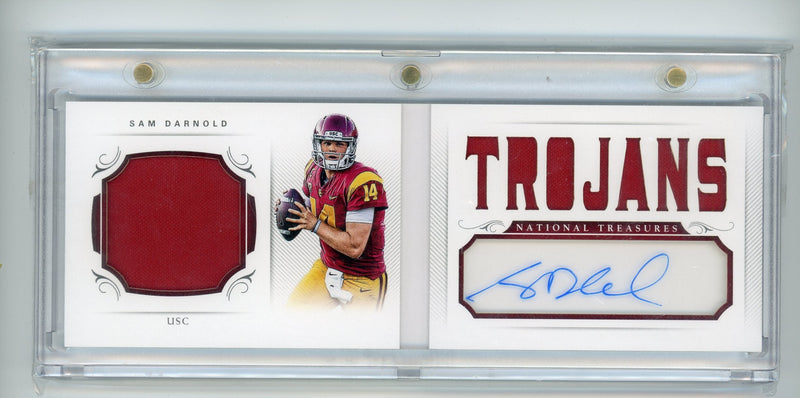 Sam Darnold 2018 Panini National Treasures Collegiate Rookie Patch Auto Booklet 