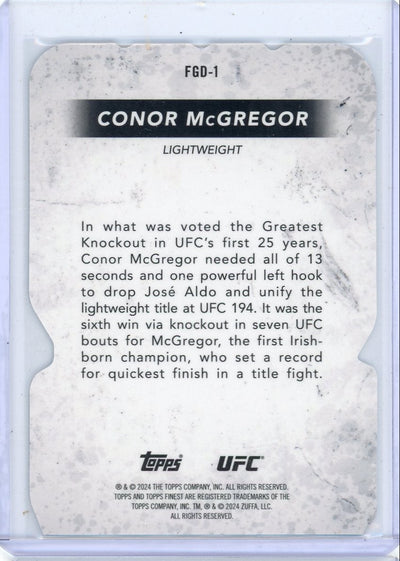 Conor McGregor 2024 Topps Finest Glove die-cut