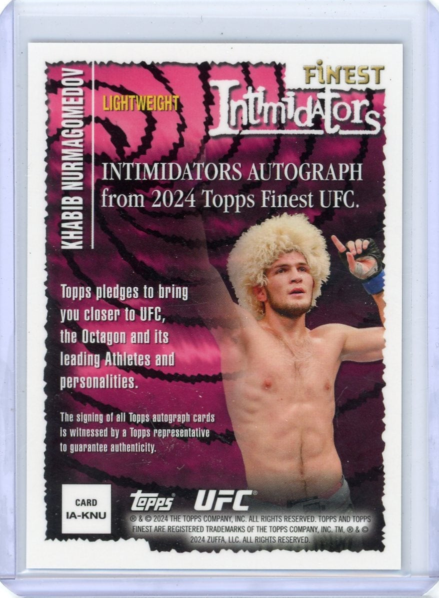 Khabib Nurmagomedov 2024 Topps Finest Intimidators autograph