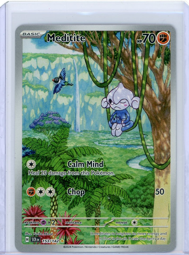 Meditite Pokémon Stellar Crown Illustration Rare 