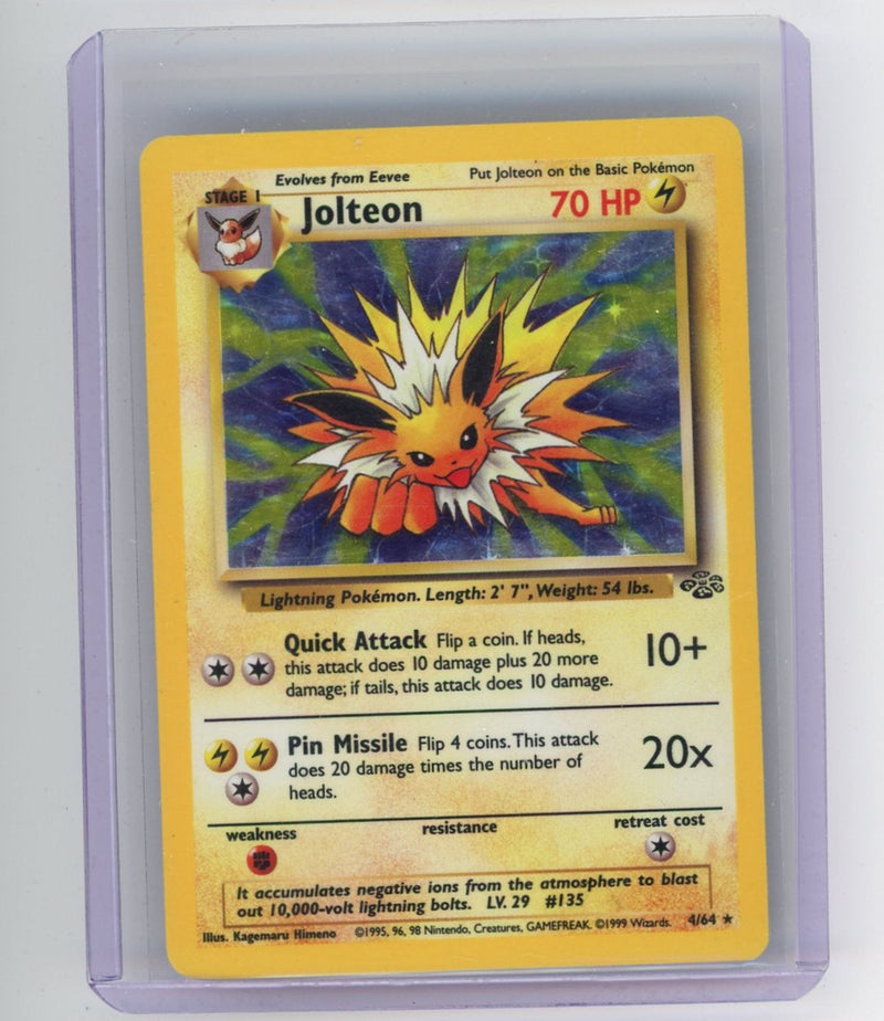 Jolteon 1999 Pokemon Jungle rare holo 4/64