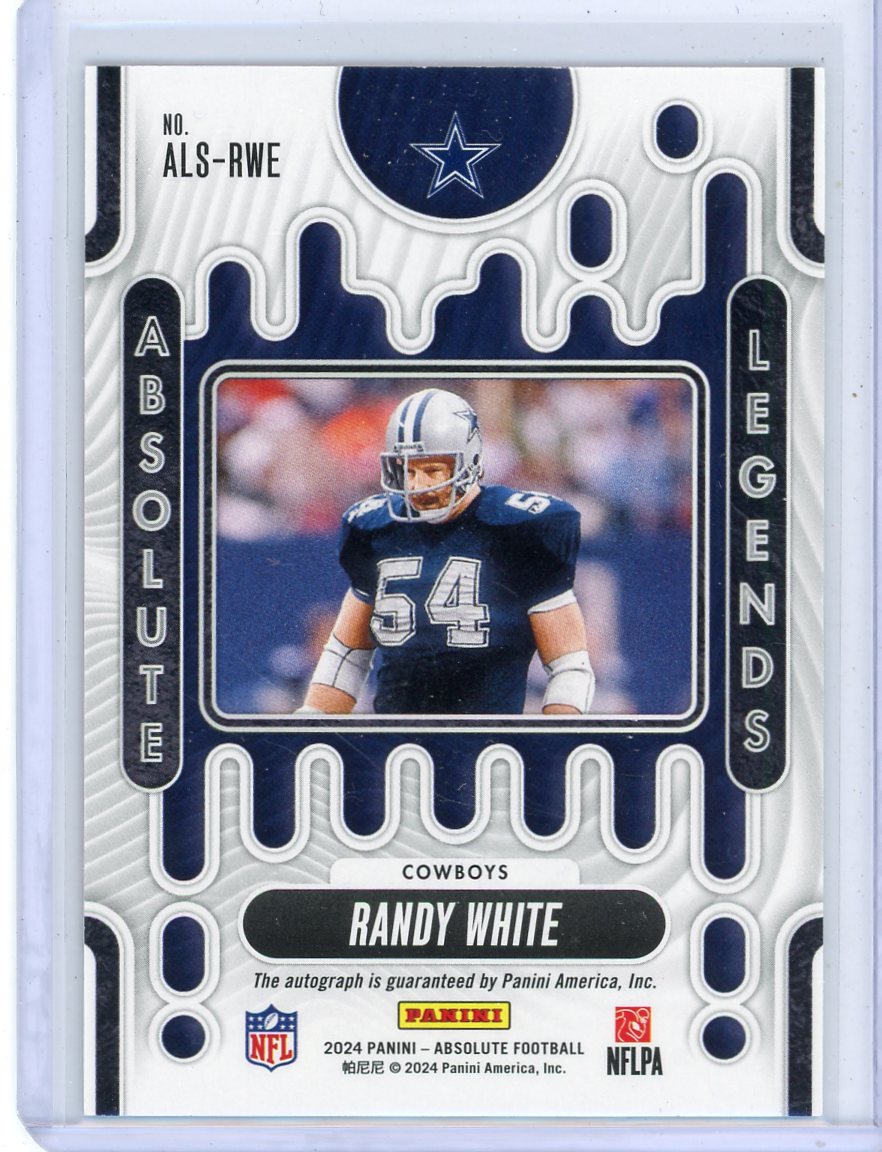 Randy White 2024 Panini Absolute Legends autograph orange #'d 19/50