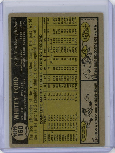 Whitey Ford 1961 Topps #160