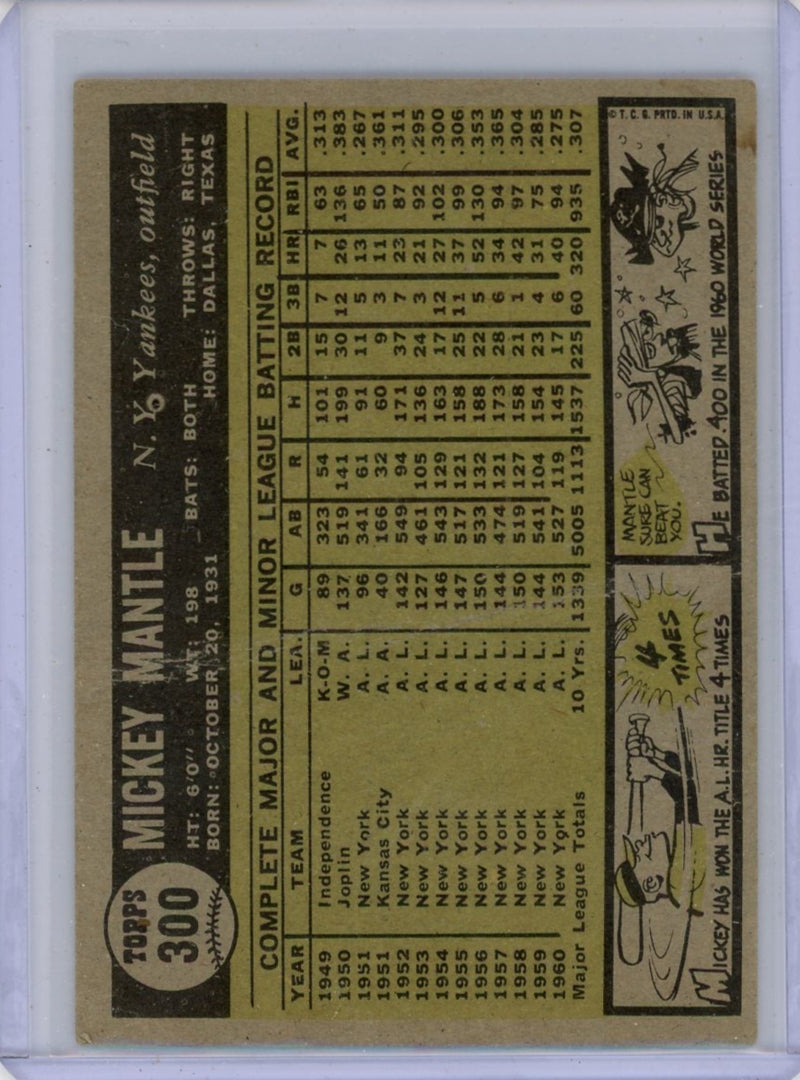 Mickey Mantle 1961 Topps 
