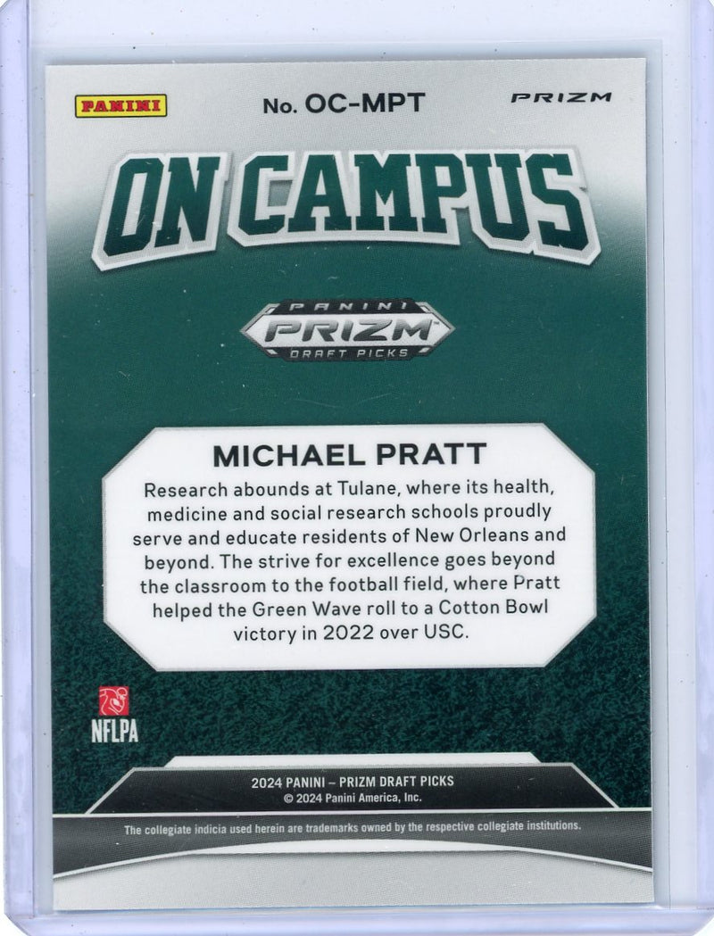 Michael Pratt 2024 Panini Prizm Draft Picks Football On Campus SSP