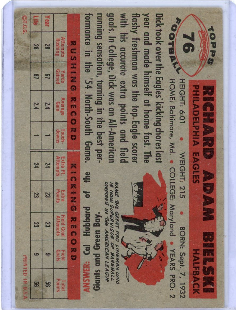 Dick Bielski 1956 Topps 