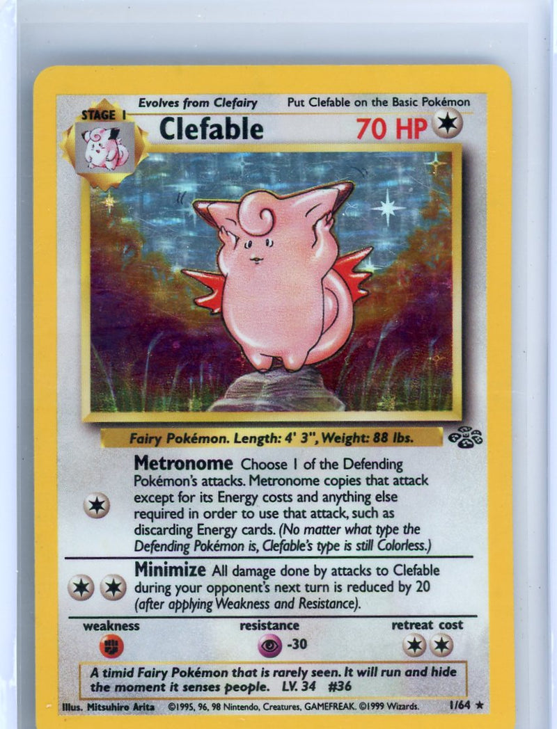 Clefable 1999 Pokemon Jungle rare holo 1/64 HP