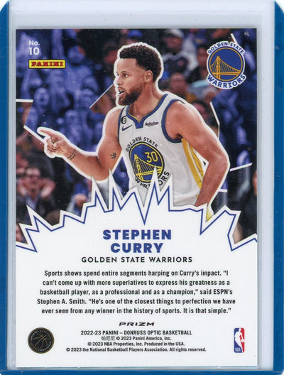 Stephen Curry 2022-23 Panini Donruss Optic My House purple prizm