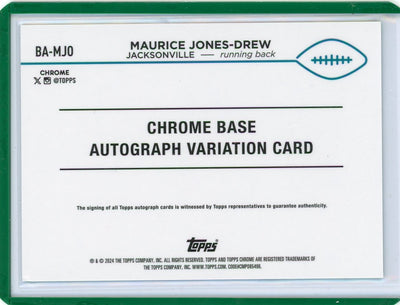 Maurice Jones-Drew 2024 Topps Chrome autograph green refractor #'d 23/99