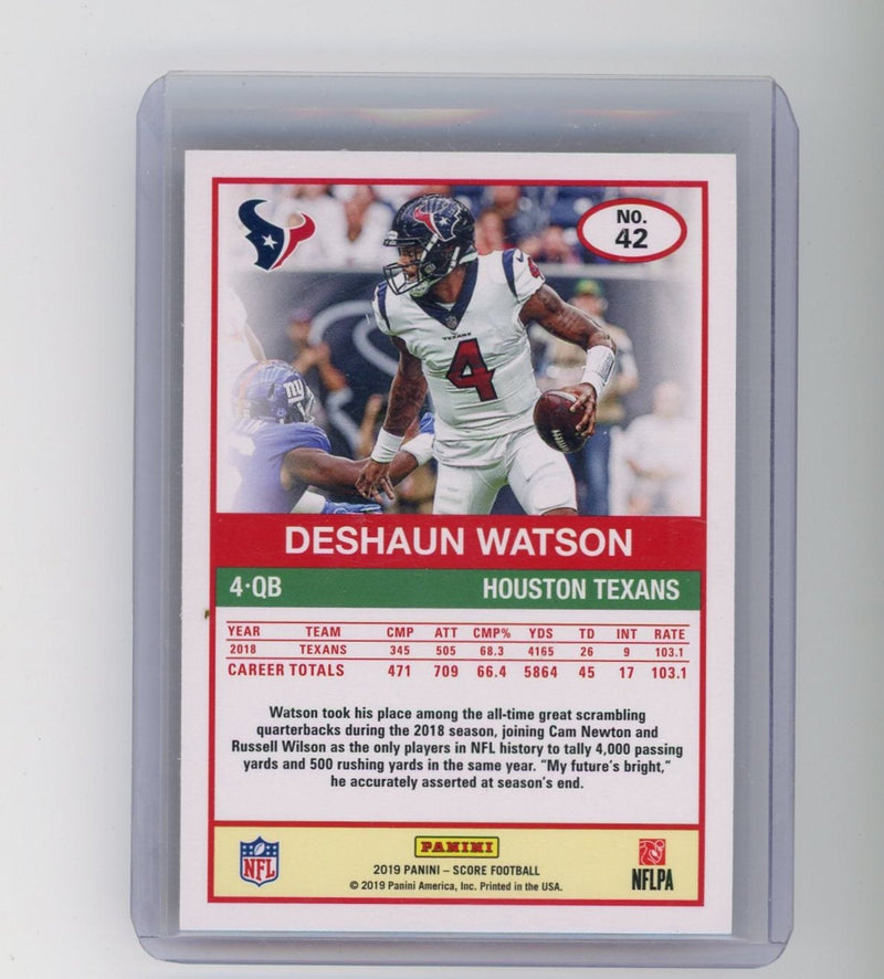 Deshaun Watson 2019 Panini Score orange foil 