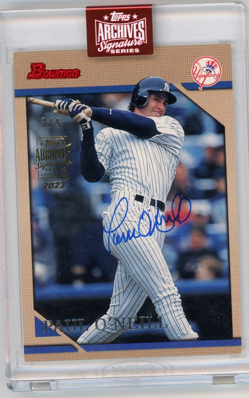 Paul O'Neill 2023 Topps Archives Signature Series Autograph #'d 3/4