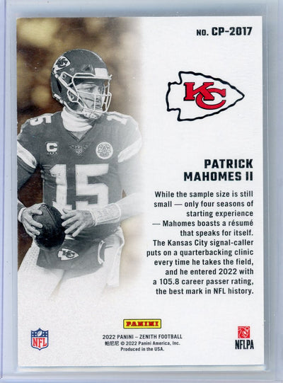 Patrick Mahomes II 2022 Panini Zenith Class President