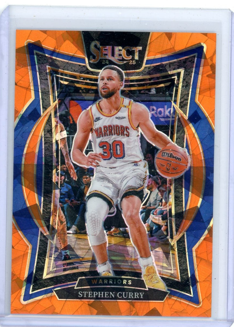Stephen Curry 2024 Panini Select orange ice prizm 