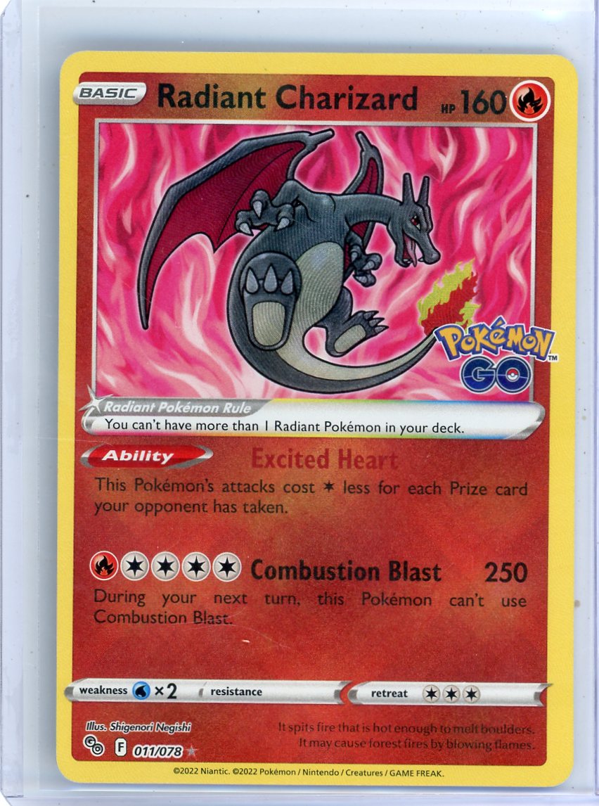 Radiant Charizard Pokémon GO Radiant Rare #011/078