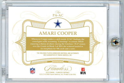 Amari Cooper 2019 Panini Flawless relic autograph green #'d 3/3