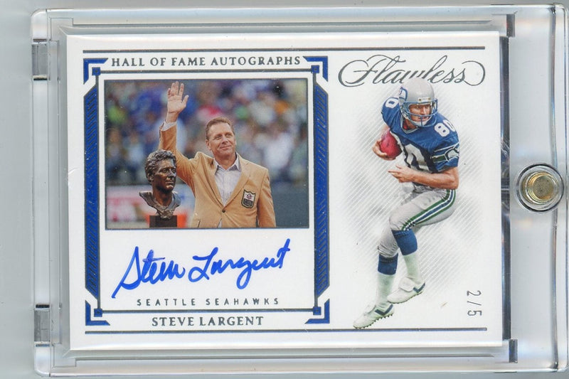 Steve Largent 2022 Panini Flawless HoF Autographs 