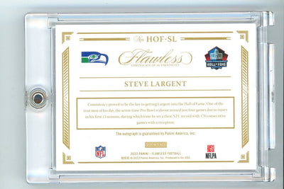 Steve Largent 2022 Panini Flawless HoF Autographs #'d 2/25