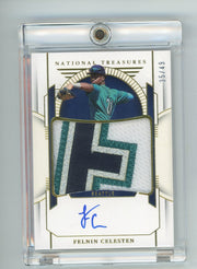 Felnin Celesten 2024 Panini National Treasures patch autograph #'d 35/49