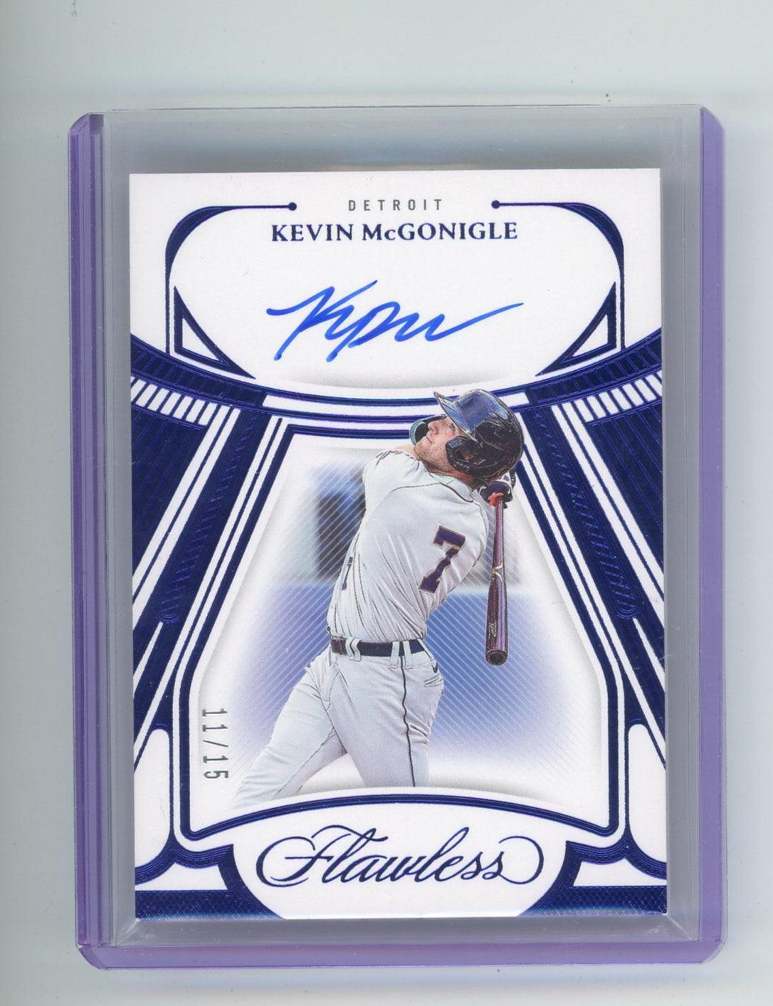 Kevin McGonigle 2024 Panini Flawless Draft Signatures autograph blue #'d 11/15